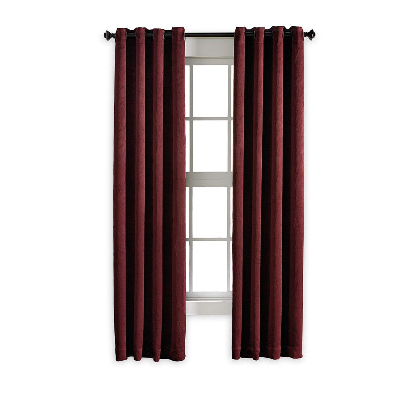Curtainworks Lenox Grommet Curtain Panel, 50 by 108", Wine - Image 2